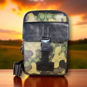 Coach Camouflage and Black Backpack